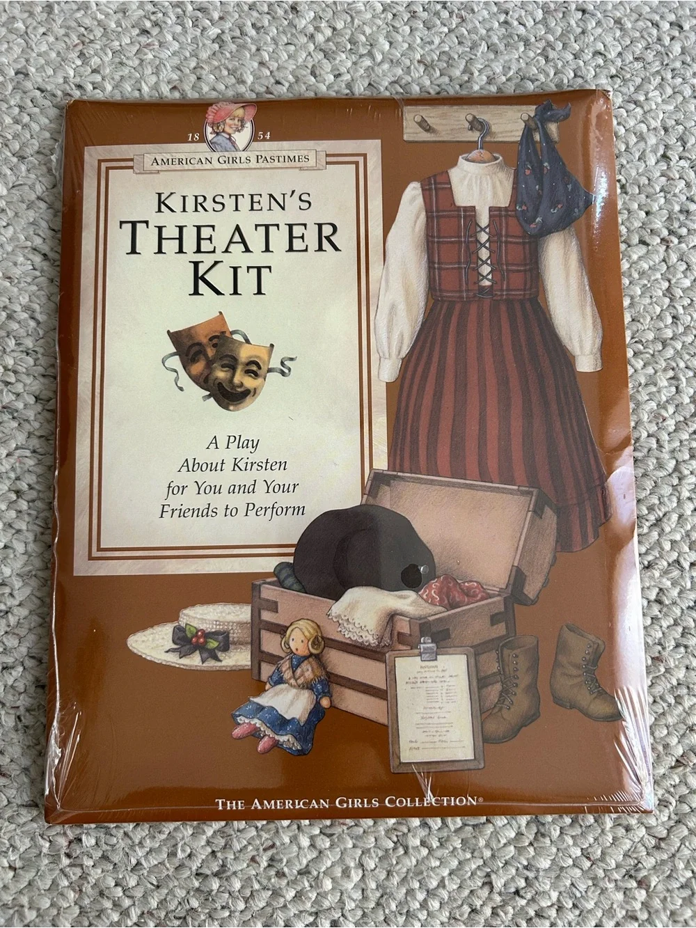 American Girls Kirsten's Theater Kit Kids Set - Brown/Red